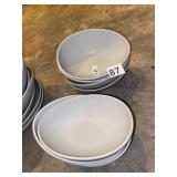 8 HOUSTON H.E.T. MELAMINE BOWLS, OVAL FORM,
