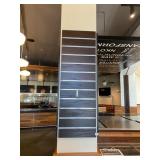 SLATWALL DISPLAY PANELS, DARK WOOD GRAIN FINISH,