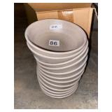 12 TRIMARK MELAMINE BOWLS, SANDSTONE FINISH RIBBED