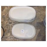 10 G.E.T. MELAMINE OVAL PLATTERS, OFF-WHITE,