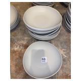 10 G.E.T. MELAMINE BOWLS, MATTE GREY FINISH, ROUND