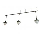 7 INDUSTRIAL PENDANT LIGHTS, MATTE GREEN METAL