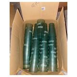 40 COCA-COLA PLASTIC TUMBLERS, GREEN TINTED, LOGO