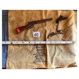 TOY LEVER-ACTION RIFLE W/ FAUX WOOD STOCK, PAIR