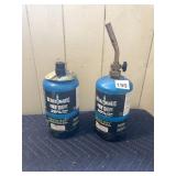 BERNZOMATIC FAT BOY PROPANE CYLINDERS, ONE W/