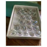 IRIDESCENT GLASS CHRISTMAS ORNAMENTS, BALL SHAPE,