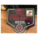 OLD MILWAUKEE BEER ADVERTISING SIGN, 1982 JOS