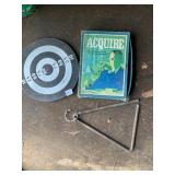 ACQUIRE BOARD GAME, DARTS TARGET, METAL TRIANGLE