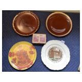 CANONSBURG POTTERY COMMEMORATIVE PLATE, TWO BROWN