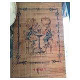 BAMBOO SLAT WALL CALENDAR, 1981, ILLUSTRATED