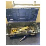 KOBALT PLASTIC TOOLBOX, IRWIN CHALK LINE REEL,