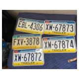 PENNSYLVANIA VEHICLE LICENSE PLATES, ASSORTED