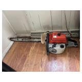 STIHL 041AV CHAINSAW, GAS POWERED, ORANGE AND