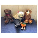 ASSORTED PLUSH TOYS, INCLUDES ALF, TEDDY BEARS,
