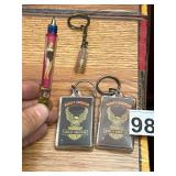 HARLEY-DAVIDSON CIGARETTES KEYCHAINS, PIN-UP GIRL