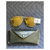 AVIATION BRAND AVIATOR SUNGLASSES, YELLOW TINTED