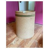CYLINDRICAL DRUM LAMP SHADE, TEXTURED TAN FABRIC,