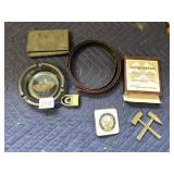 HEMSCHEIDT AMERICA ASHTRAY, LEATHER DEER WALLET,