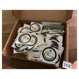 BOX OF HEMSCHEIDT ADHESIVE DECALS, MINING