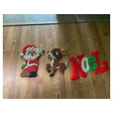 POPCORN PLASTIC CHRISTMAS WALL DECORATIONS, SANTA