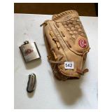 RAWLINGS RBG4 BASEBALL GLOVE, JIM BEAM STAINLESS