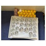 ASSORTED CHRISTMAS ORNAMENTS, IRIDESCENT GLASS