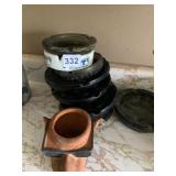 STACKED ASHTRAY COLLECTION, CERAMIC FIGURAL