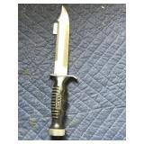DACOR DIVING KNIFE, SERRATED BLADE, MEASURING