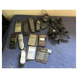 ASSORTED ELECTRONIC REMOTES, CALCULATORS, MOBILE