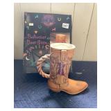 BUDWEISER BOOT STEIN, CERAMIC, HANDCRAFTED BY