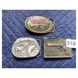 METAL BELT BUCKLES, UTAH WILDLIFE THEME, COLT 357