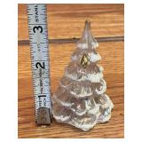 FENTON IRIDESCENT GLASS CHRISTMAS TREE FIGURINE