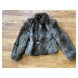 FUR JACKET, SIZE M, TAN LINING, MADE IN KOREA.