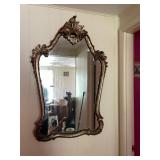 GILT WOOD WALL MIRROR, ROCOCO STYLE, PIERCED