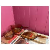 CORNING VISIONS AMBER GLASS COOKWARE, SAUCEPAN