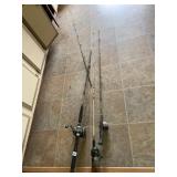 ASSORTED FISHING RODS AND REELS, INCLUDES PENN