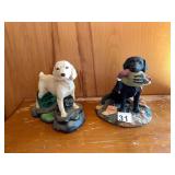 CERAMIC SHOWCASE DOG FIGURINES, BLACK LABRADOR