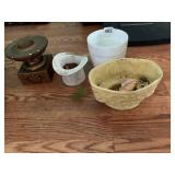 DECORATIVE TABLETOP ITEMS, BRASS CANDLE HOLDER,