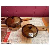 CORNING VISION AMBER GLASS SAUCEPAN W/ LID, 1L