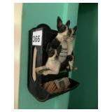 BOSTON TERRIER THEMED WALL MOUNTED MATCH HOLDER