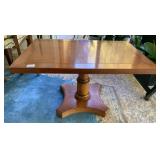 CHERRY FINISH WOOD SIDE TABLE, RECTANGULAR TOP,