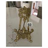 ANDREA BY SADEK BRASS EASEL, ORNATE CHERUB AND