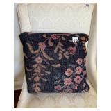 FLORAL NEEDLEPOINT PILLOW