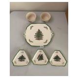 SPODE CHRISTMAS TREE PATTERN EARTHENWARE,