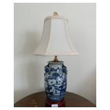 BLUE AND WHITE PORCELAIN TABLE LAMP, CHINOISERIE