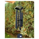 METAL OUTDOOR WIND CHIME, BLACK FINISH, CIRCULAR