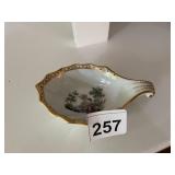 RICHARD GINORI PORCELAIN SHELL DISH, HAND-PAINTED