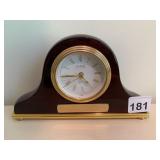 DANBURY CLOCK COMPANY MANTEL CLOCK, WOOD CASE,