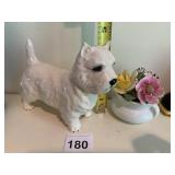 RADNOR BONE CHINA WESTIE FIGURINE AND FLORAL