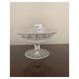 WATERFORD CRYSTAL FOOTED COMPOTE, DIAMOND CUT